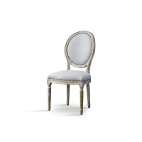 Baxton Studio TSF-9315-Beige-CC Clairette Wood Traditional French Accent Chair-Round